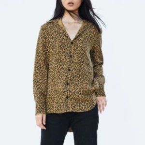 NWT Zara Leopard PREMIUM ZW PUNK SHIRT - XS